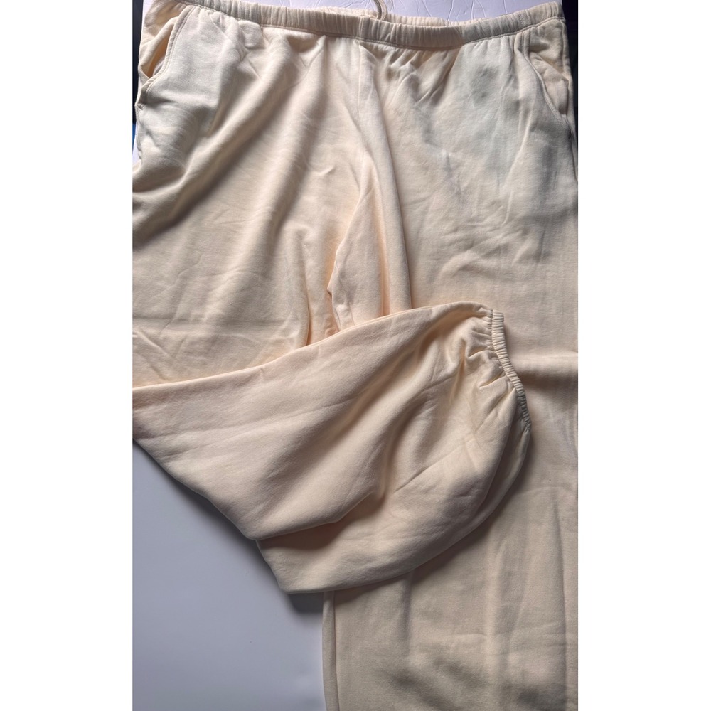 All in Motion Allover Cozy Jogger Cream Yellow Mid Rise Relaxed Fit Pants XXL